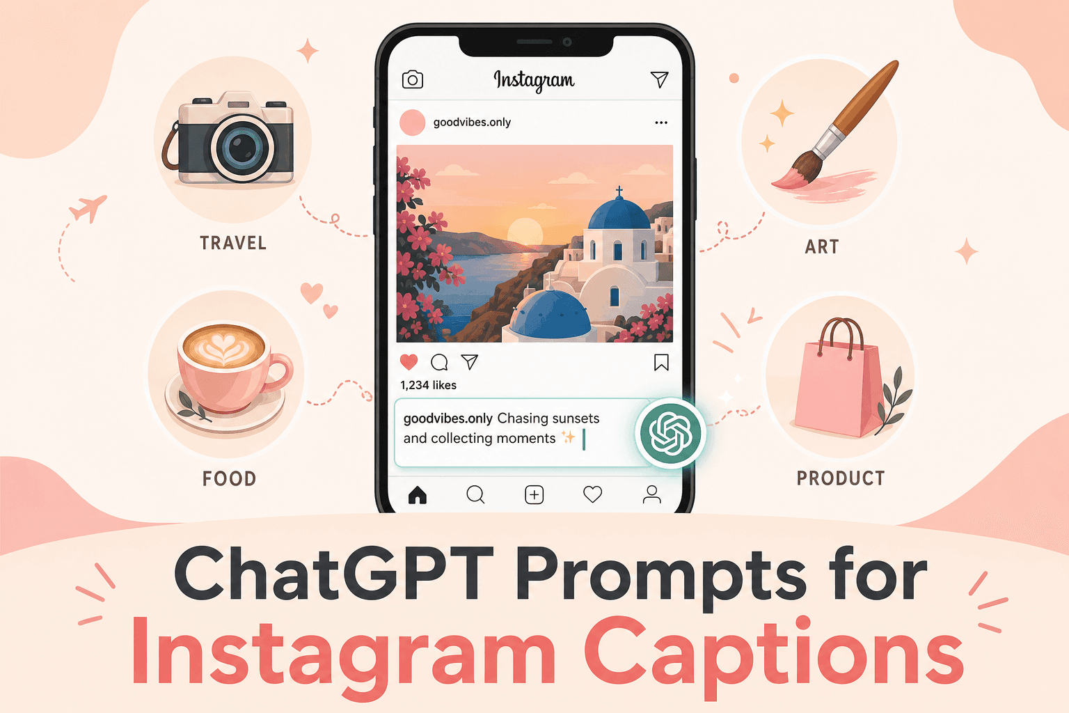 30 ChatGPT Prompts for Instagram Captions (Copy-Paste by Niche, 2026)