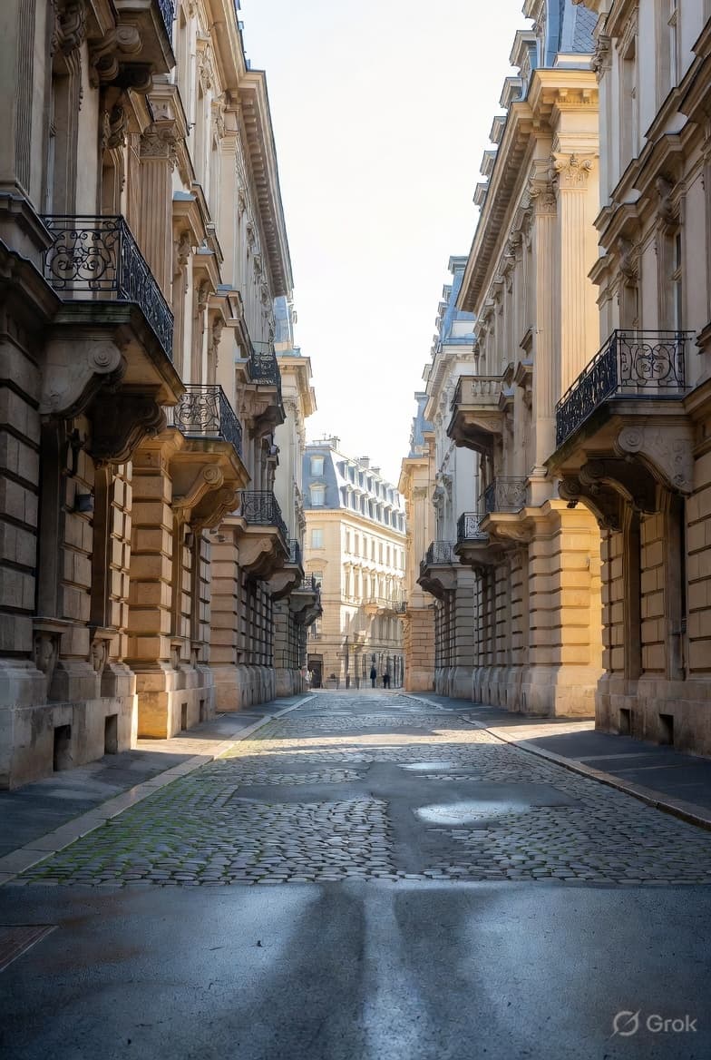 Classical European Street - AI generated example using this ChatGPT prompt template