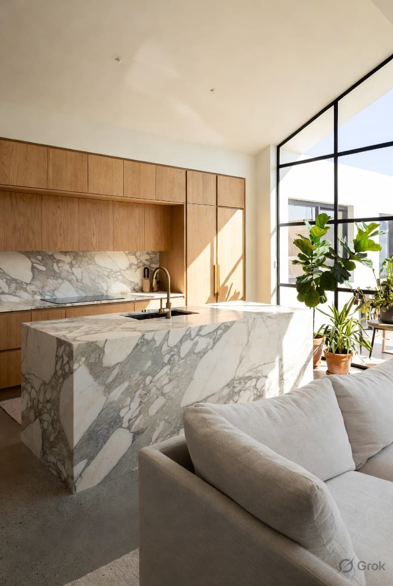 Modern Kitchen / Living Space prompt template