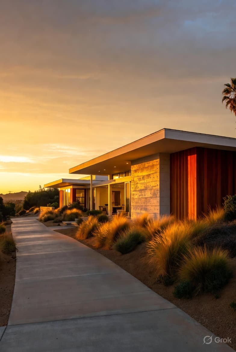 Residential House — Exterior Golden Hour prompt template