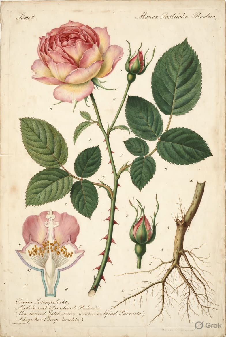 Scientific Botanical Illustration — Botanical Art prompt example