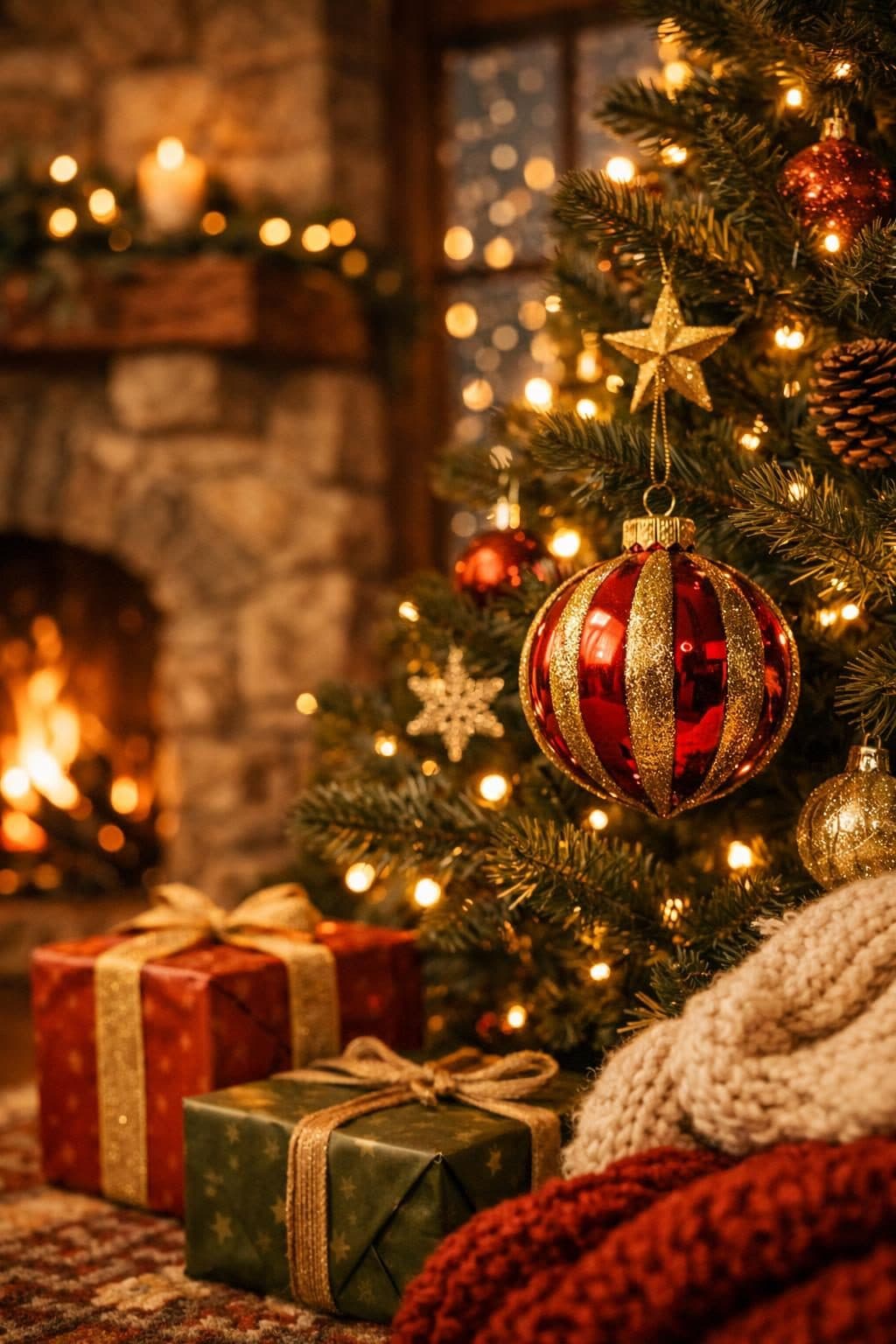 Christmas Scene Generator — 4K Cozy Interior prompt template