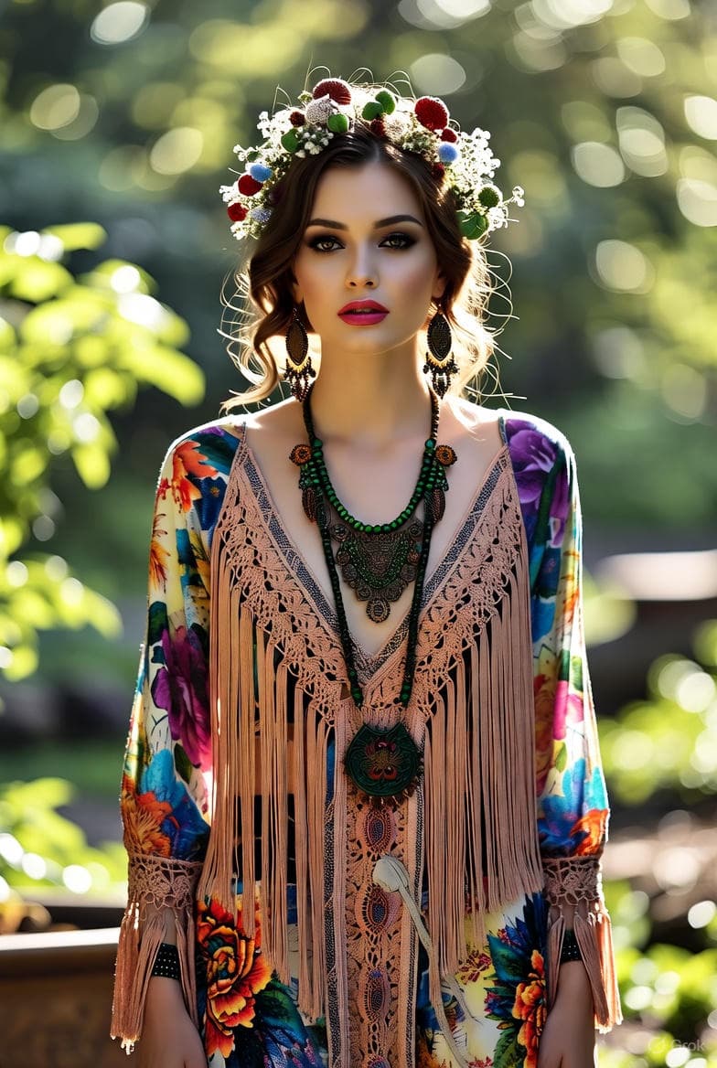 Bohemian Summer Outfit prompt template