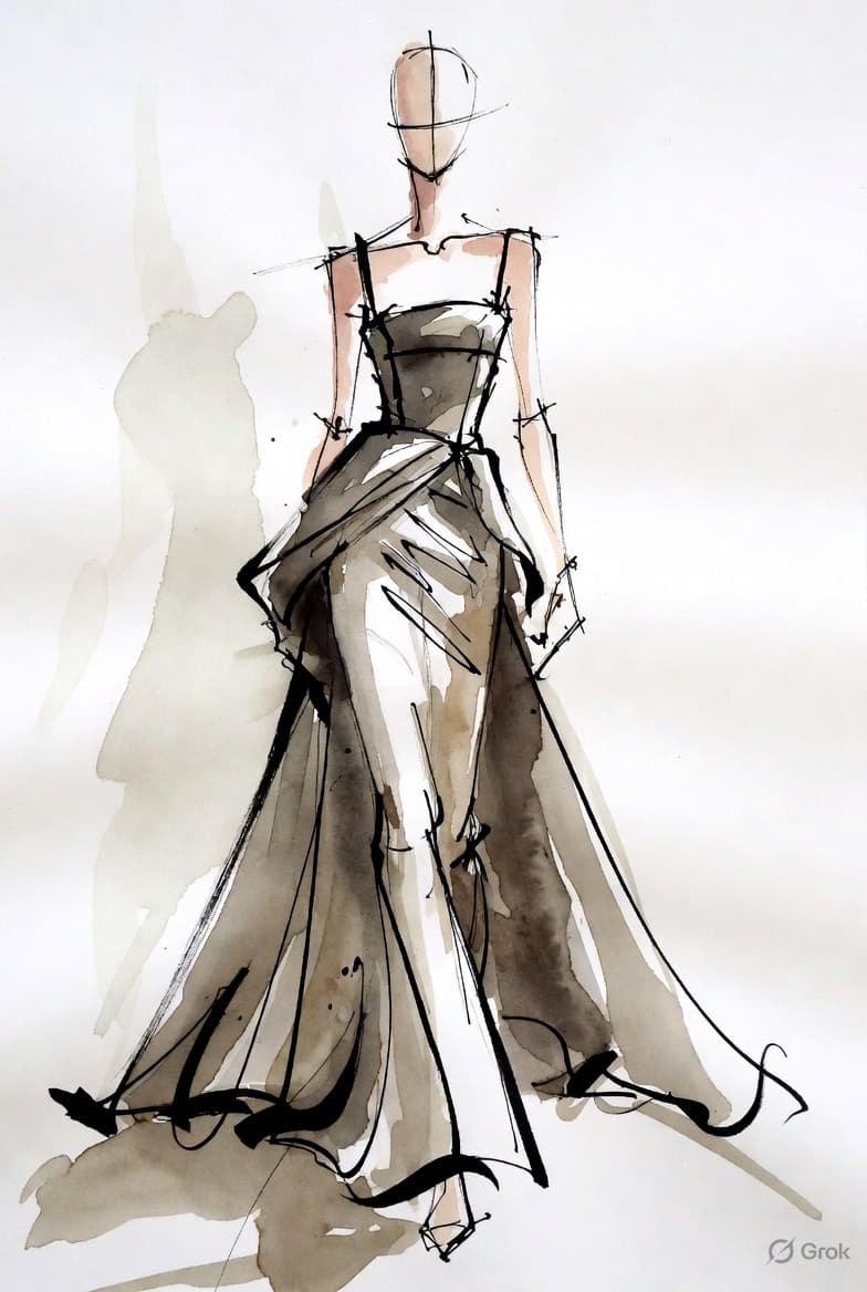 Fashion Sketch Line Art Generator — Fashion Sketch prompt example