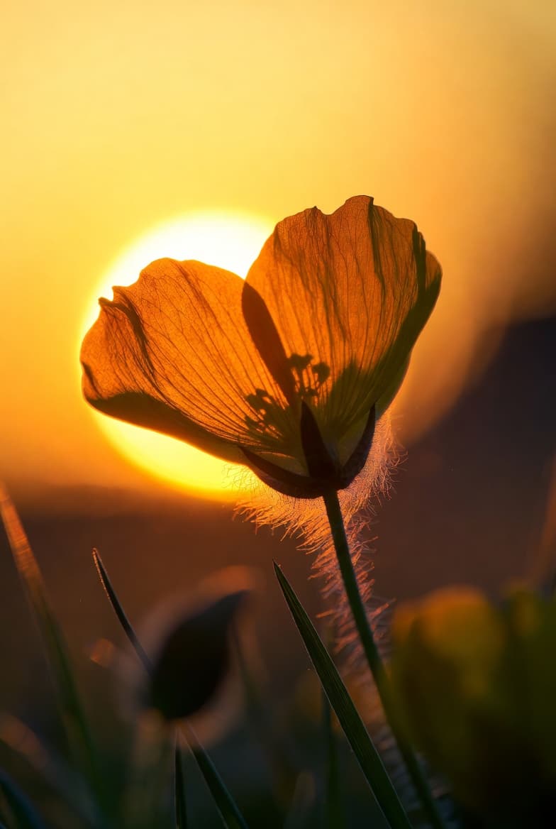 Backlit Nature Details prompt template