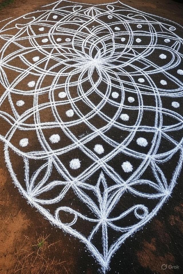 Kolam Floor Art Generator prompt template