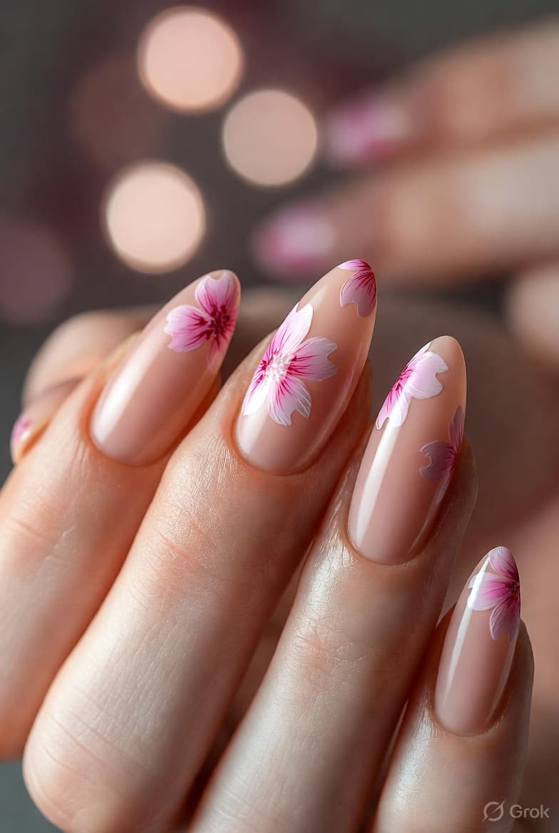 Floral Nail Art Generator prompt template