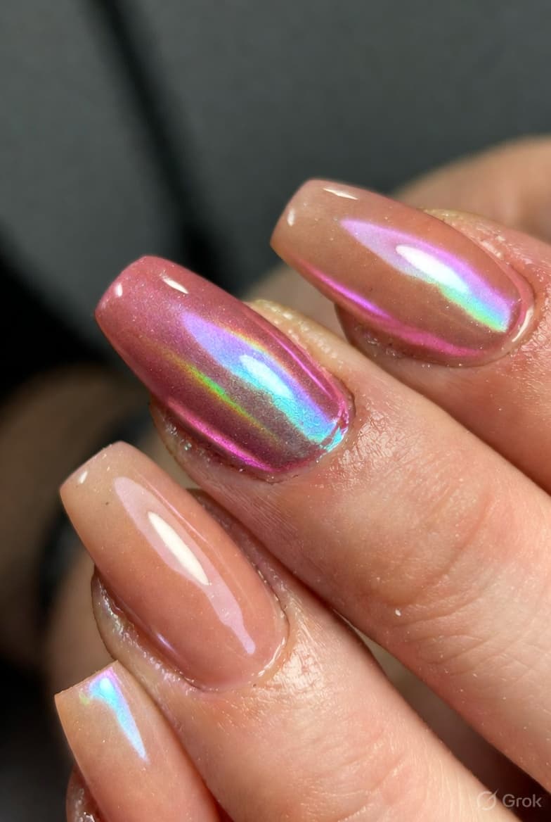 Chrome & Metallic Nail Art Generator prompt template