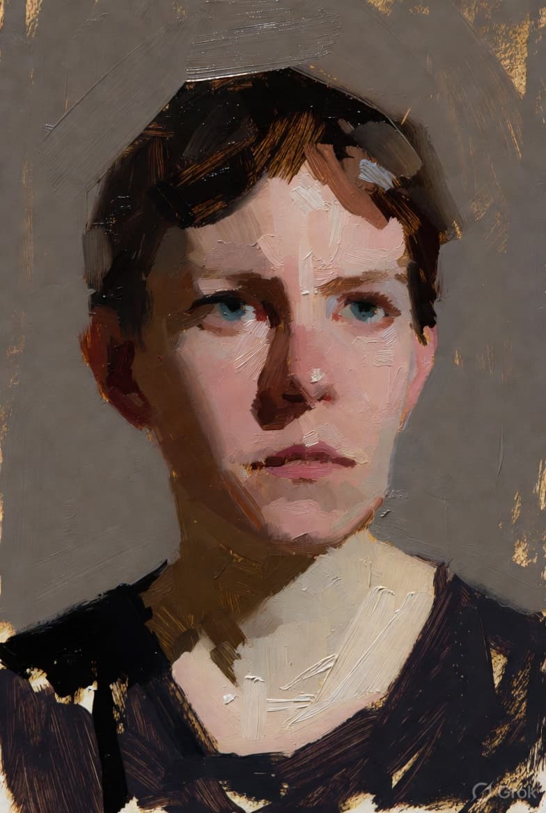 Contemporary Realist Oil Portrait prompt template