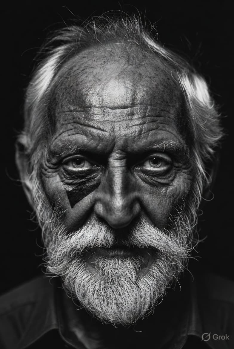 Black and White Fine Art Portrait - AI generated example using this ChatGPT prompt template