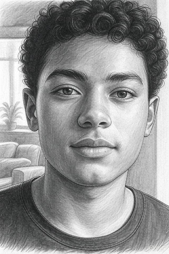 Black and White Sketch Generator - AI generated example using this ChatGPT prompt template