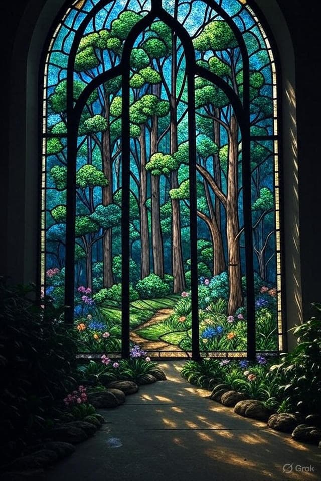 Stained Glass Window Generator prompt template