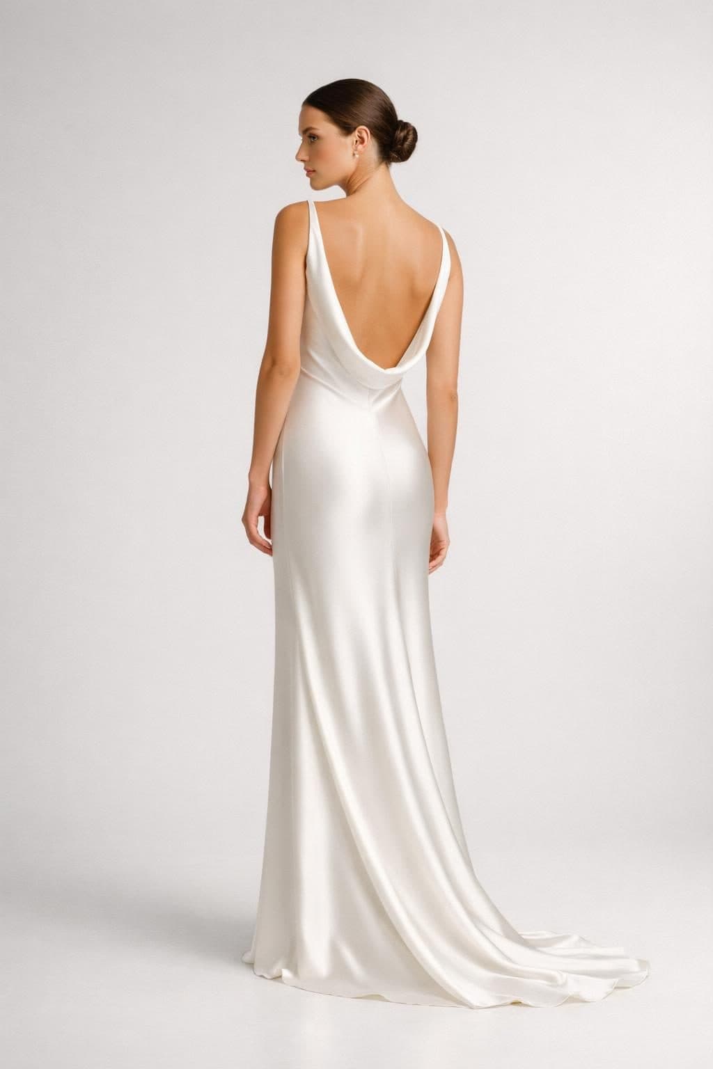 Minimalist Satin Wedding Dress Generator prompt template