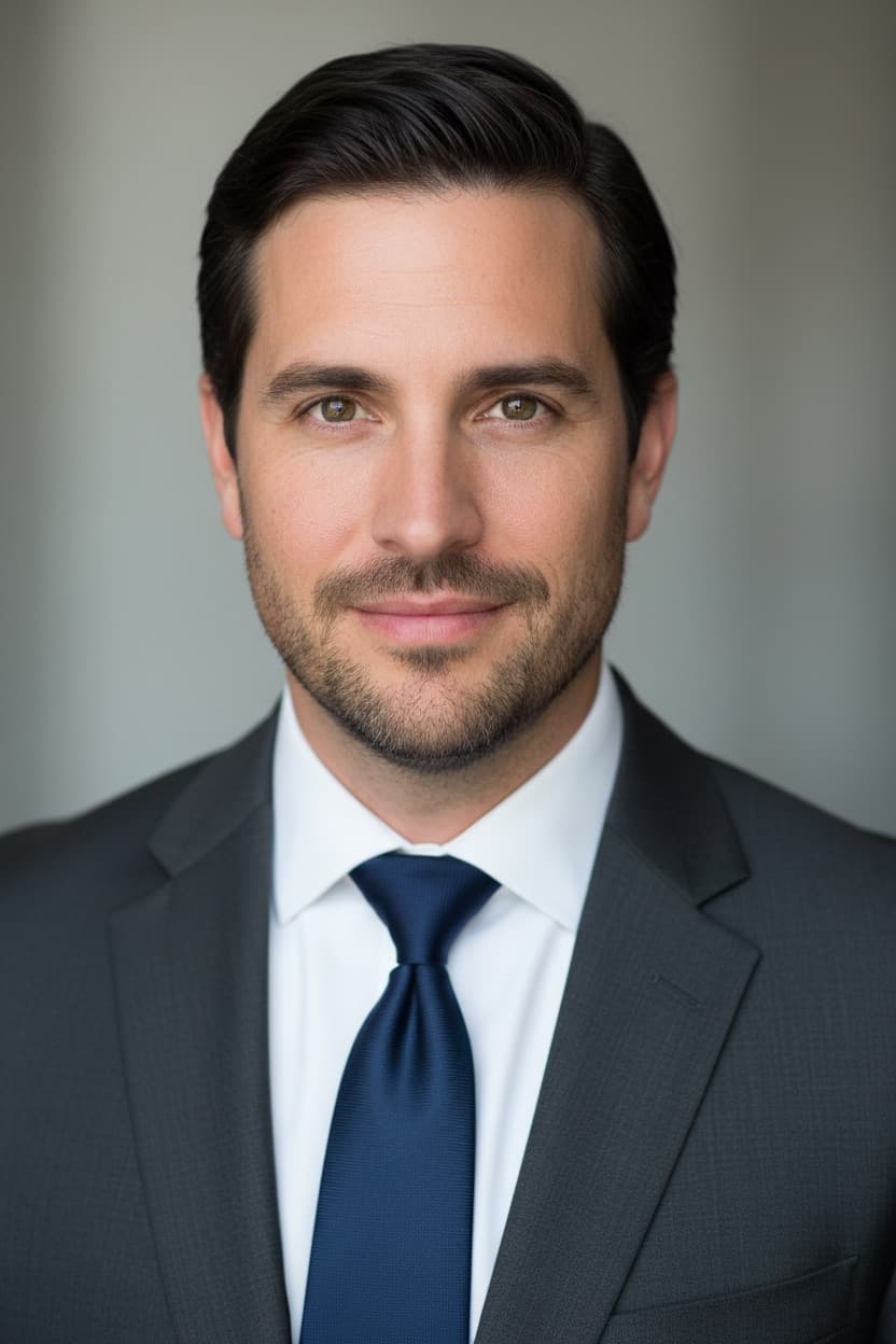 Gemini Mens Professional Headshot: Casual photo into a corporate headshot with the jawline