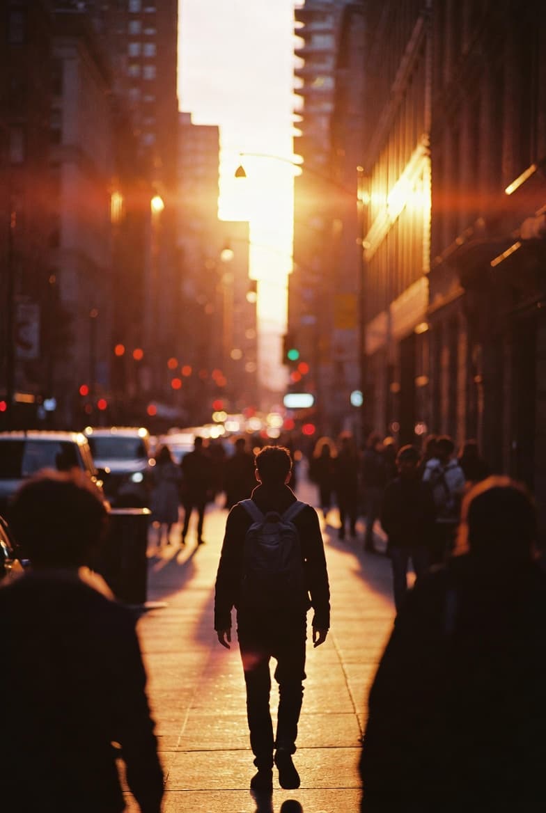 Urban Candid Moment prompt template