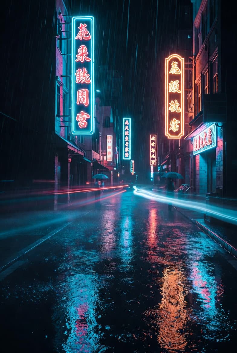 Night City Lights prompt template
