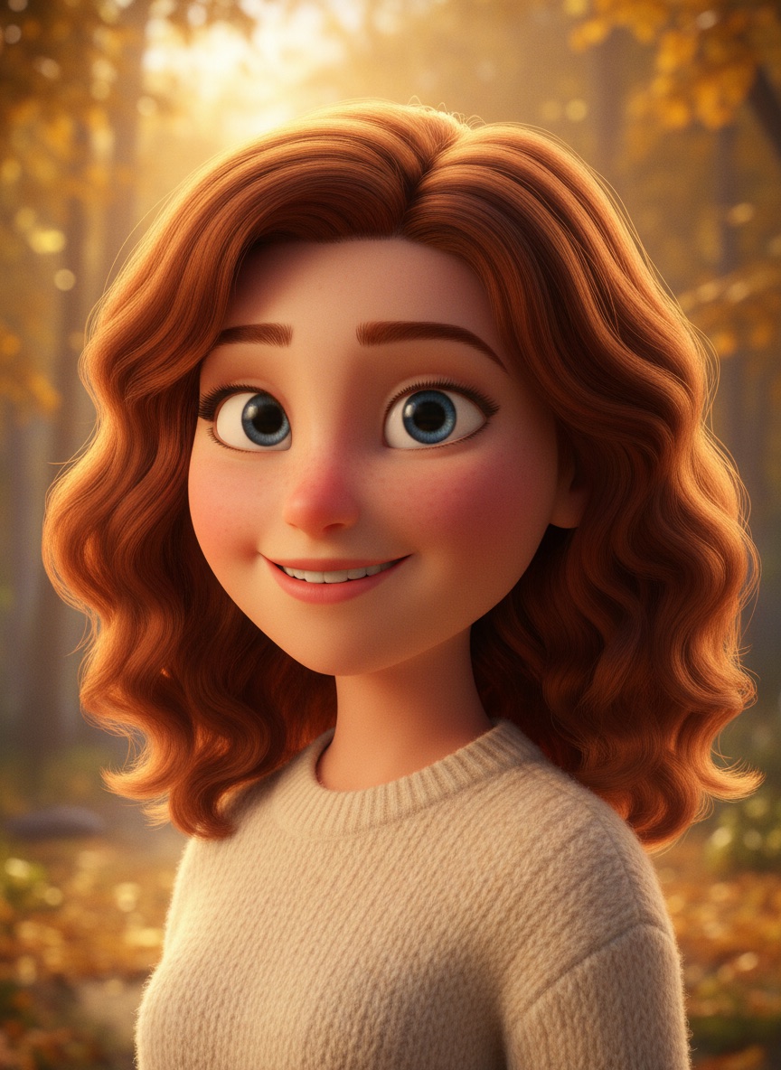 Photo restyled as a 3D animated character while keeping the face recognisable