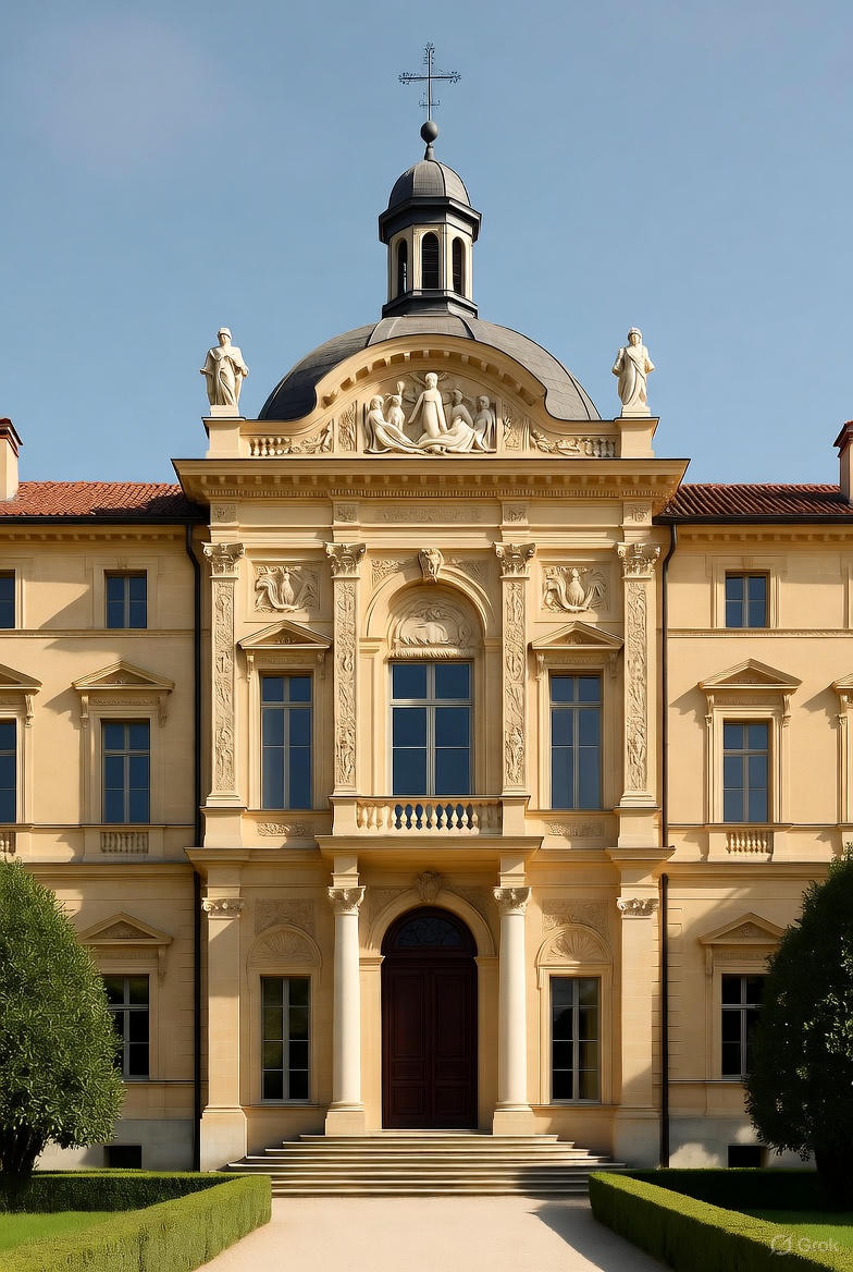 Example of Renaissance Villa in Sunlight