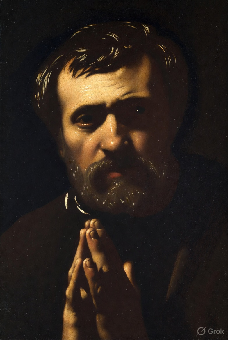 Example of Baroque Chiaroscuro Oil Portrait