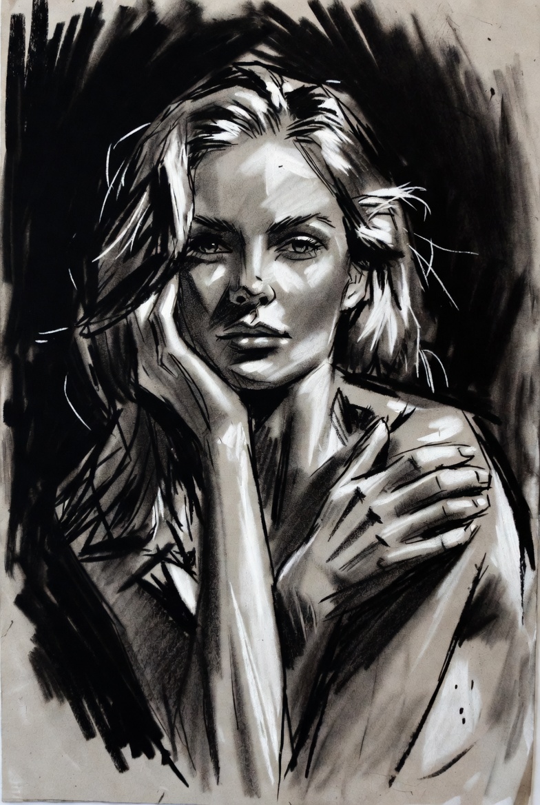 Example of Charcoal Portrait Study